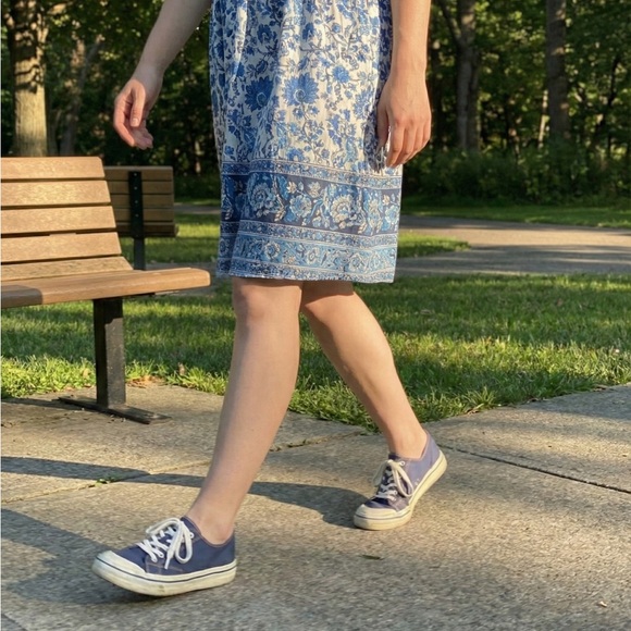 Dansko Navy Blue Canvas Clogs Sz 39 - Picture 2 of 10
